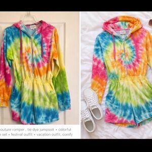 Juicy Couture Tie-Dye Hooded Jumpsuit